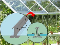 Greenhouse VITAVIA VENUS 3800 üveg 3 mm ezüst