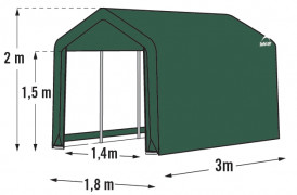 ponyvával SHELTERLOGIC 1,8 x 3,0 m - 70471EU