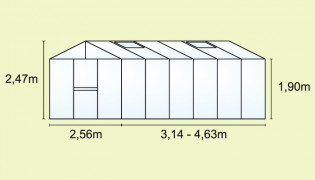 Greenhouse VITAVIA ZEUS 8100 PC 10 + 10 mm-es