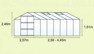 Greenhouse URANUS 6700 PC 6 mm zöld