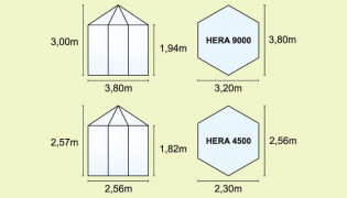 Kerti pavilon HERA 9000 zöld