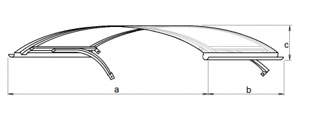 Bejárati előtetők ARCO 160/90 White