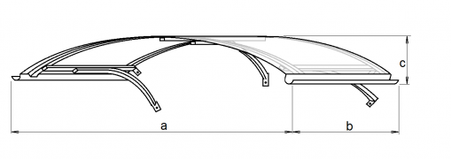 Bejárati előtetők LEO 160/90 White