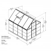 Palram hibrid 6x8 Polikarbonát Greenhouse