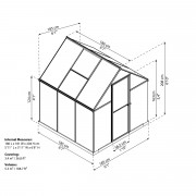 Palram többsoros 6x6 Polikarbonát Greenhouse