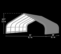 Shelter lovaknak Semik 680x730x380cm 50m²