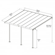 Palram Sierra 4200 fehér 3 x 4,25 alumínium (szerelt) pergola