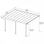 Palram Sierra 5400 fehér 3 x 5,46 alumínium (szerelt) pergola