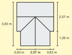 Greenhouse Sirius 295 x 214 cm-es ezüst