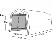 Shelter lovaknak Gatria 300x610cm 18 m2