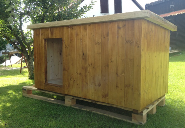 Doghouse meleg 175x95x90cm