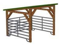 Shelter lovaknak 3 x 3 m + paneleket